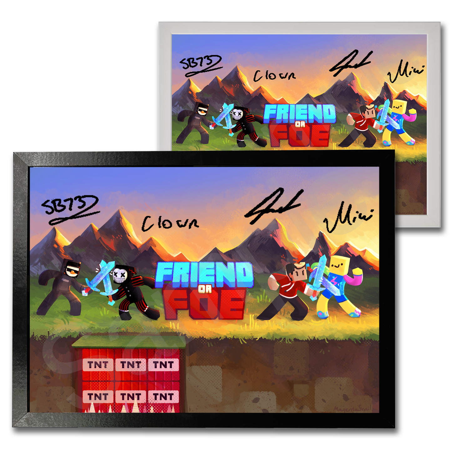Official Friend or Foe Hand-Signed Poster
