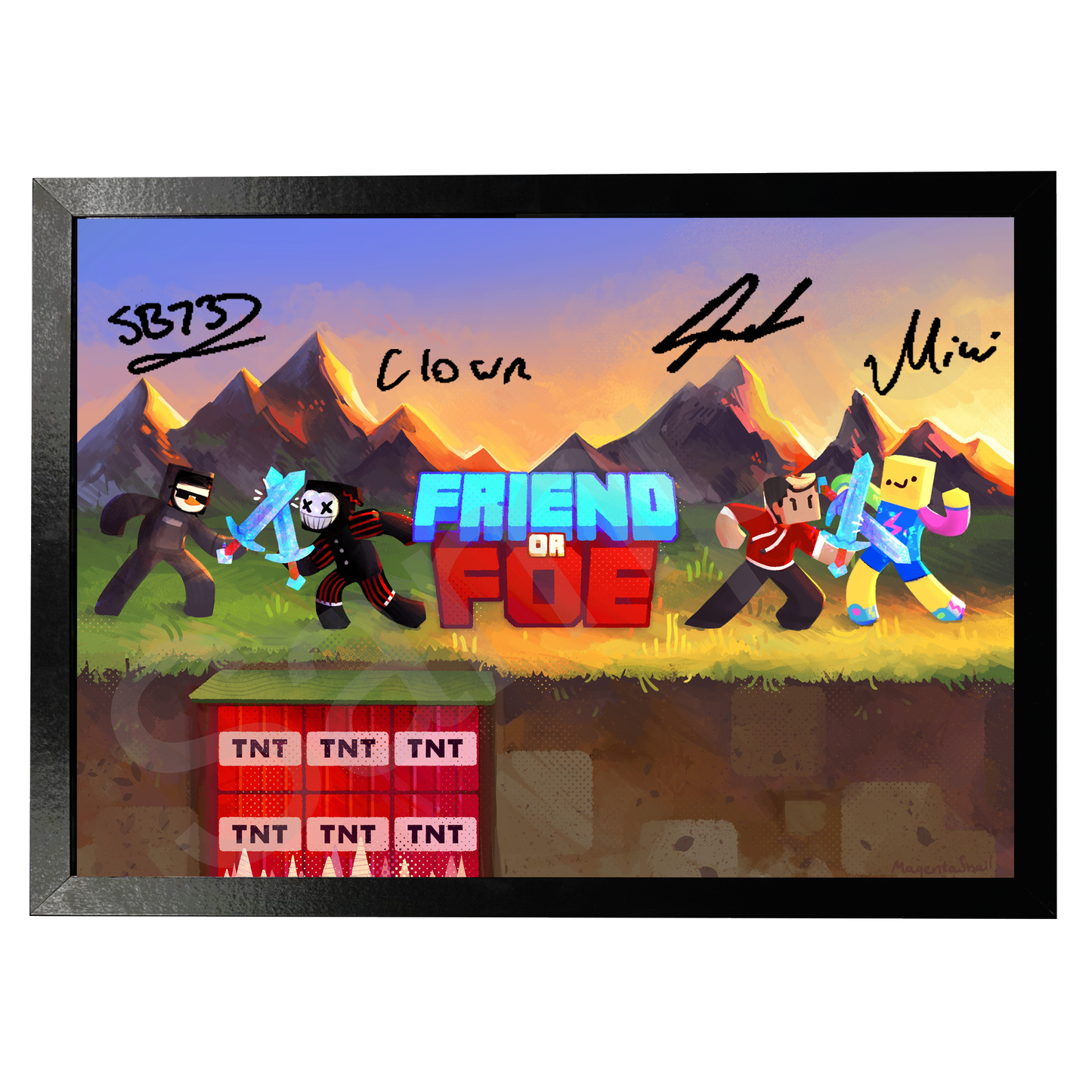 Official Friend or Foe Hand-Signed Poster