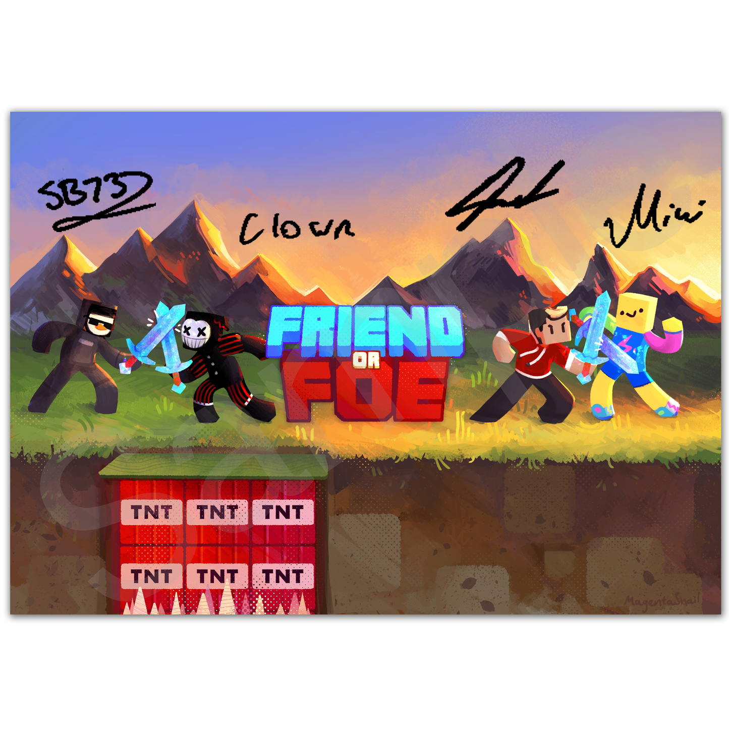 Official Friend or Foe Hand-Signed Poster