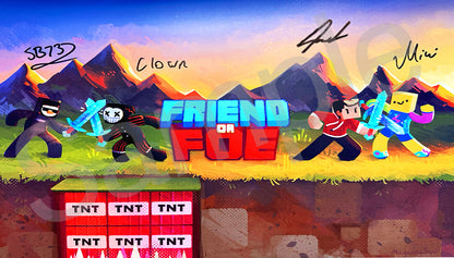 Official Friend or Foe Hand-Signed Poster